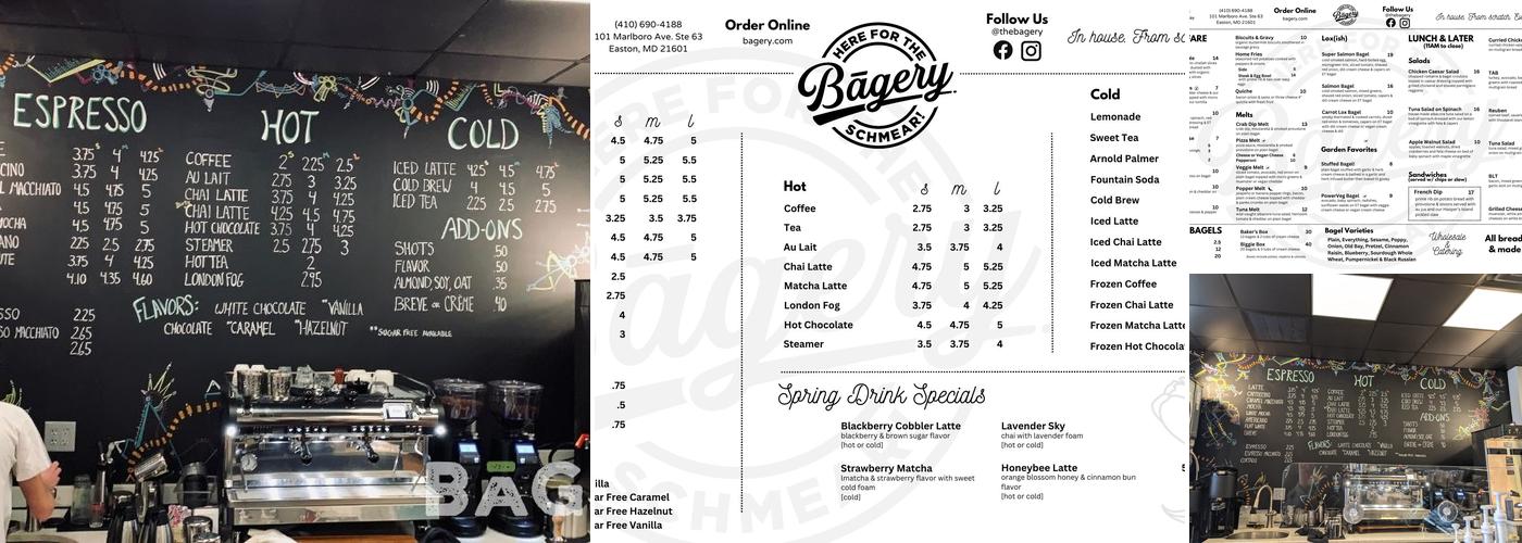 Bāgery Menu