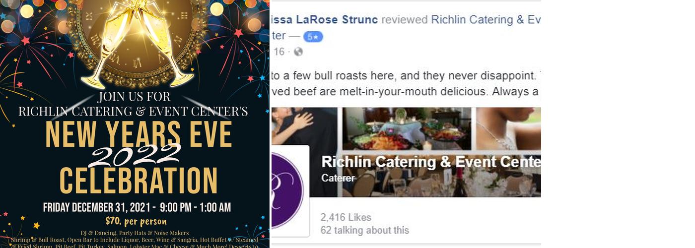 Richlin Catering & Event Center Menu