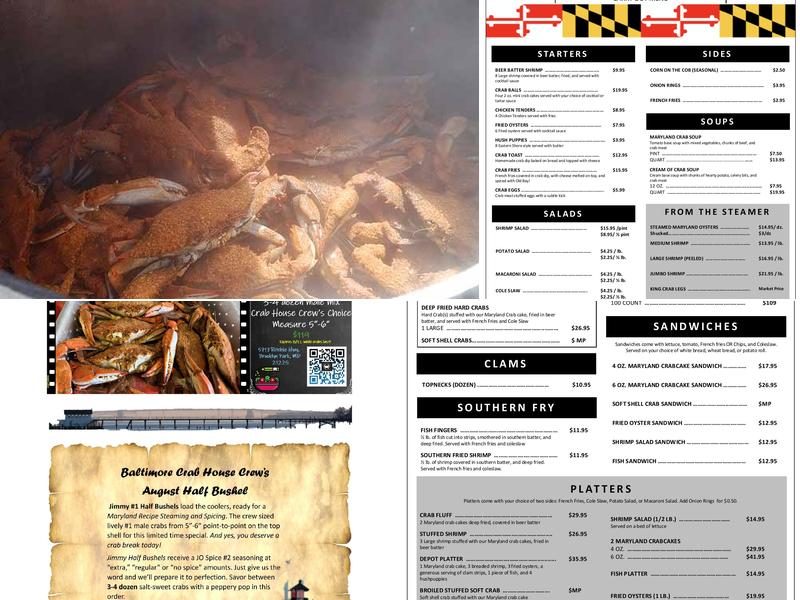 The Crab Depot Menu