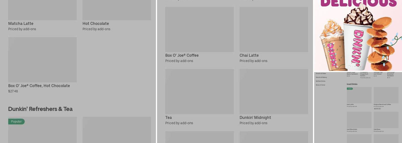 Dunkin' Menu