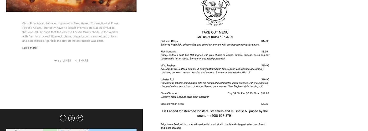 Edgartown Seafood Market Menu