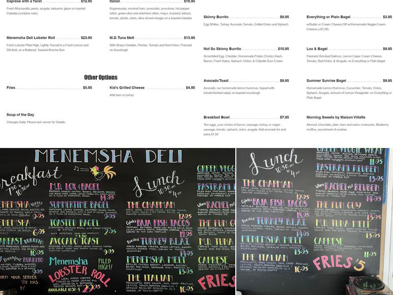 The Menemsha Deli Menu