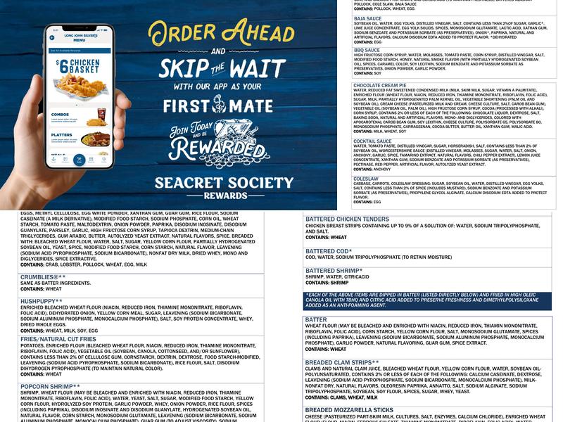 Long John Silver's | Taco Bell Menu