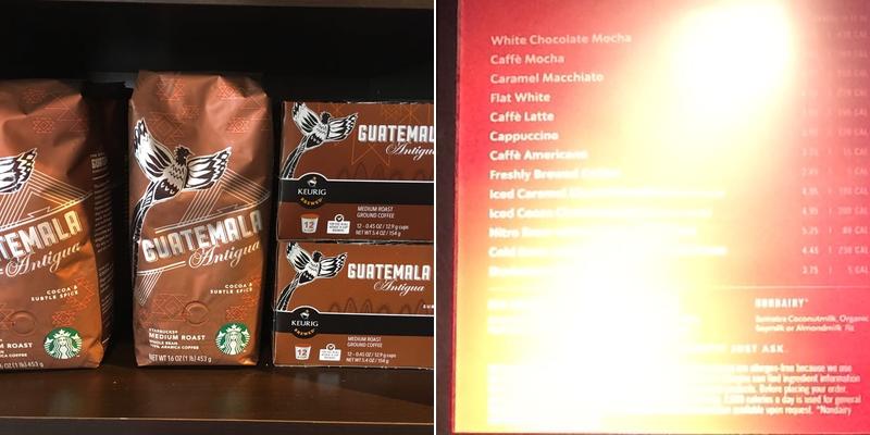 Starbucks Coffee Company Menu
