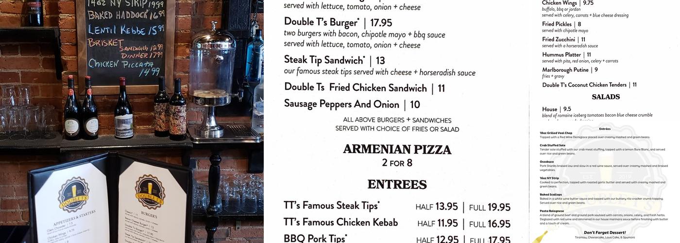 Double Ts Tavern Menu