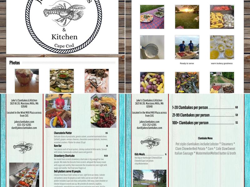 Jakes Clambakes & Kitchen Menu