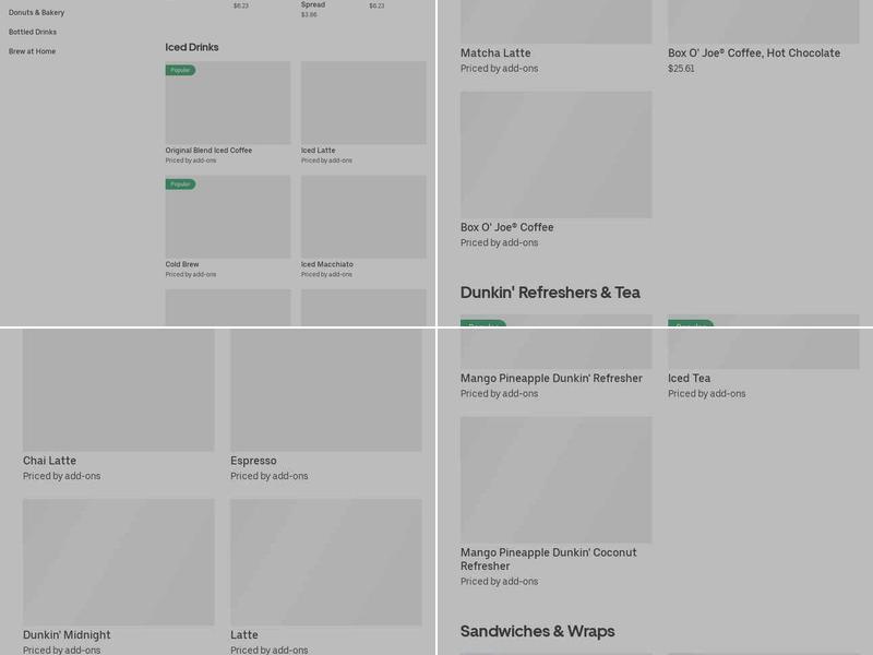 Dunkin' Menu