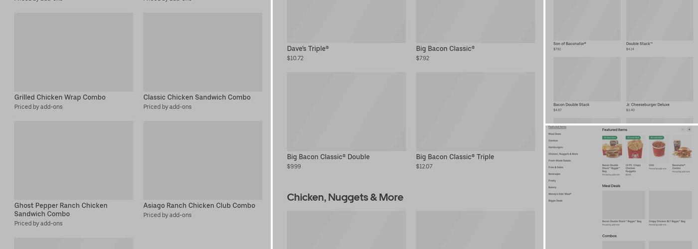 Wendy's Menu
