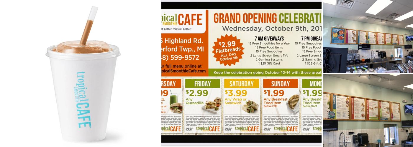 Tropical Smoothie Cafe Menu