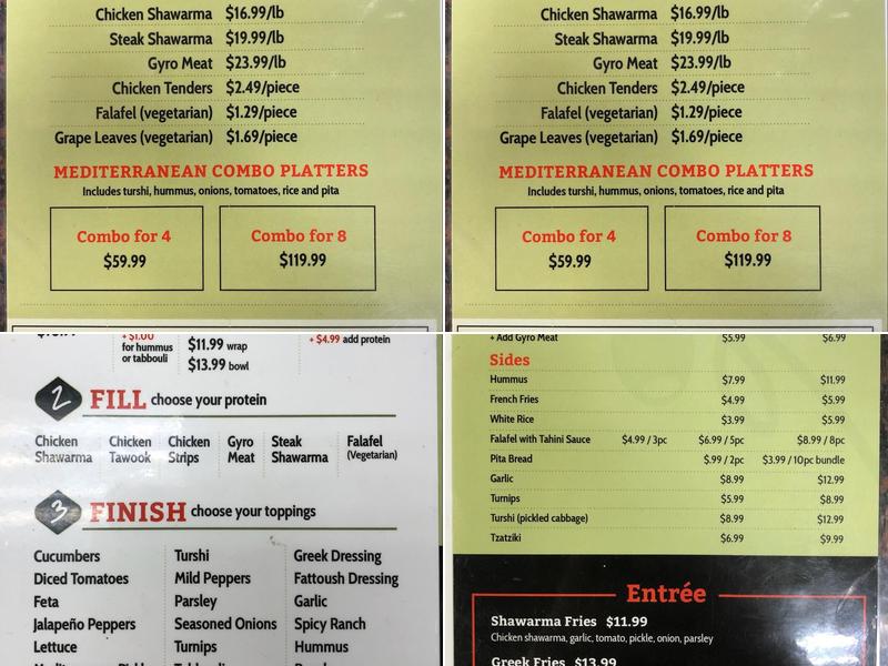 Mediterranean station Menu