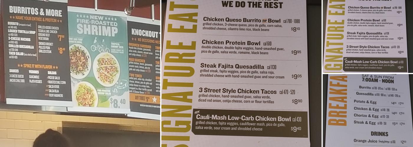QDOBA Mexican Eats Menu