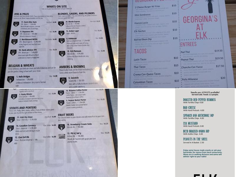 ELK Brewing Grand Rapids Menu