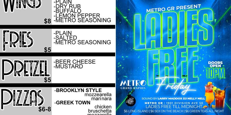 Metro Grand Rapids Menu