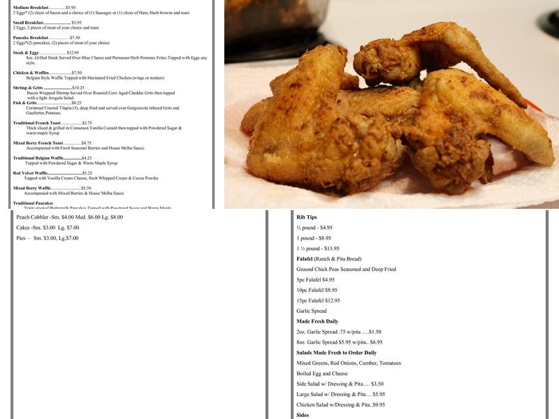 The Soulfood Shawarma Bistro Menu