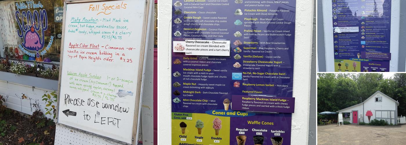 nita mae's scoop Menu