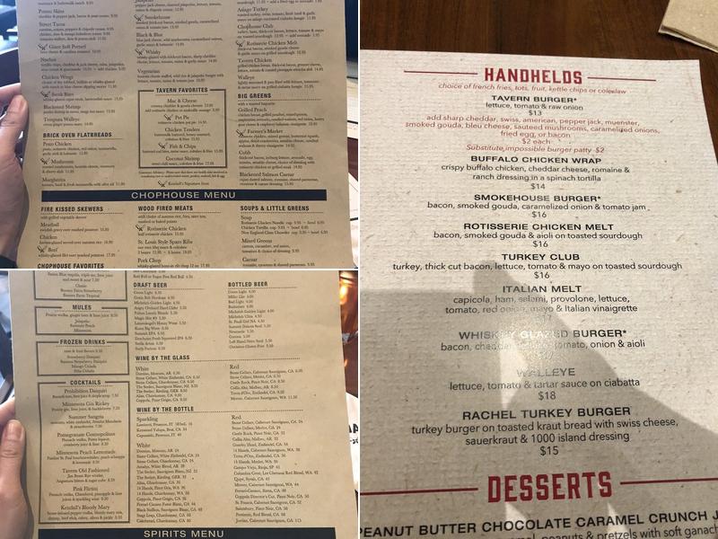 Bar & Grill at Bunker Hills Menu