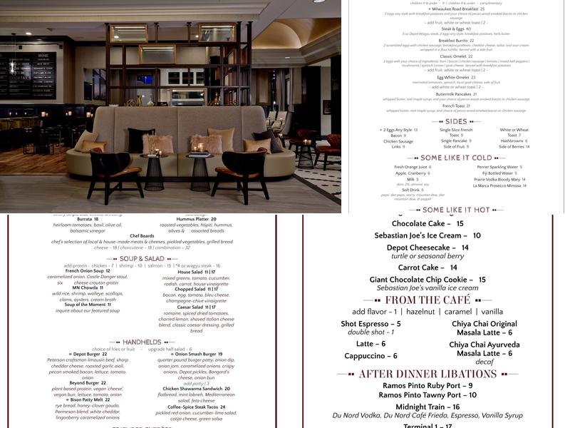 Milwaukee Road Restaurant & Bar Menu