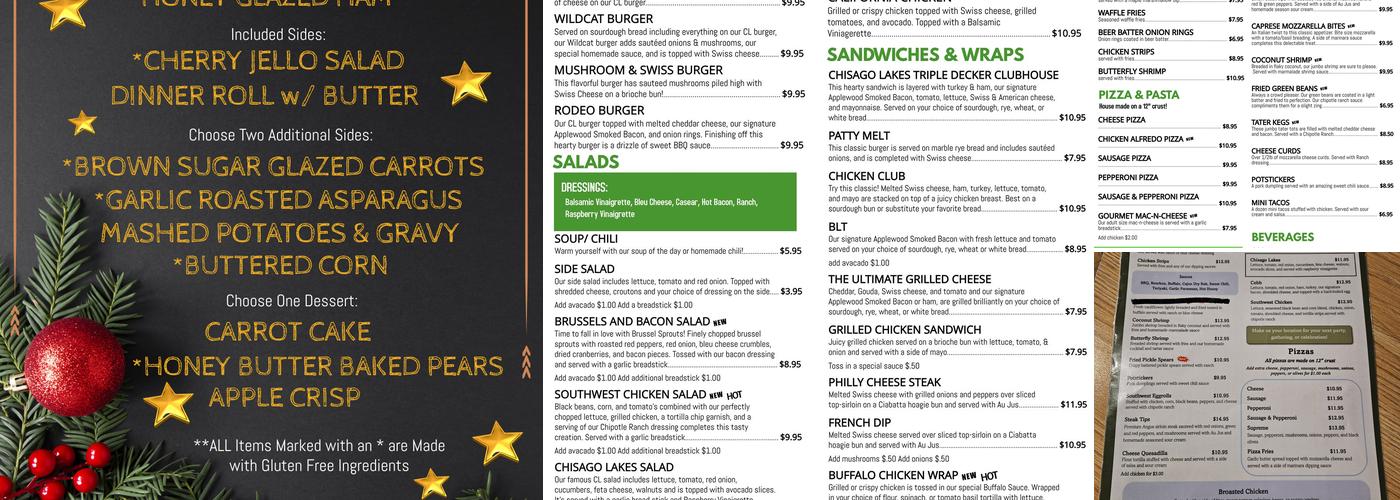 Chisago Lakes Grill Menu