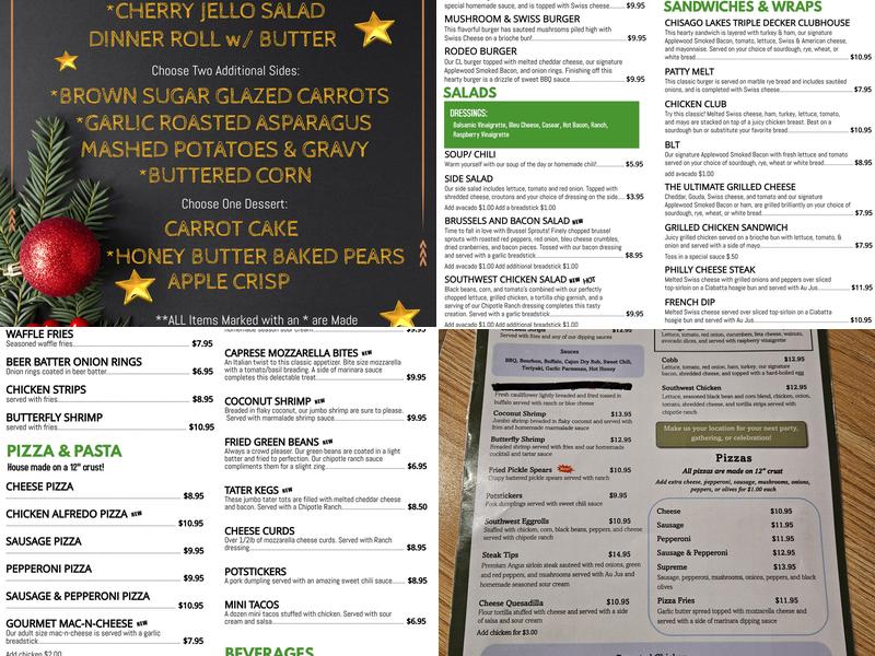 Chisago Lakes Grill Menu