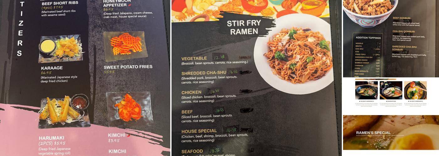 Tsuta Ramen Menu