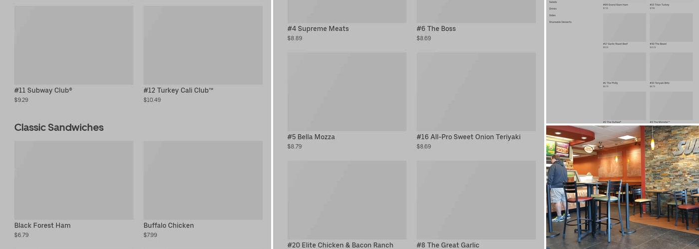 Subway Menu