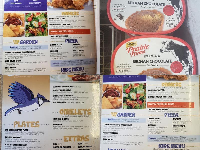 Flying Bluejay Cafe Menu