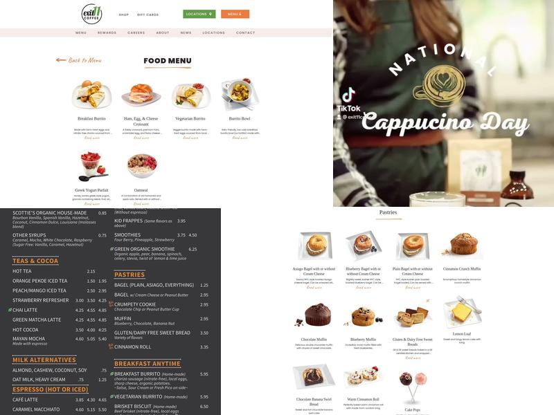 Exit 11 Coffee Drive Thru & Roastery Menu