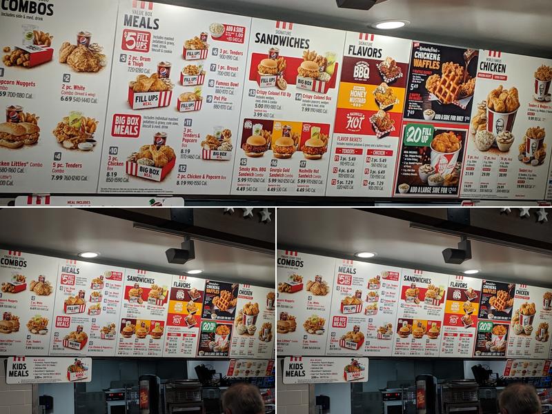 KFC Menu