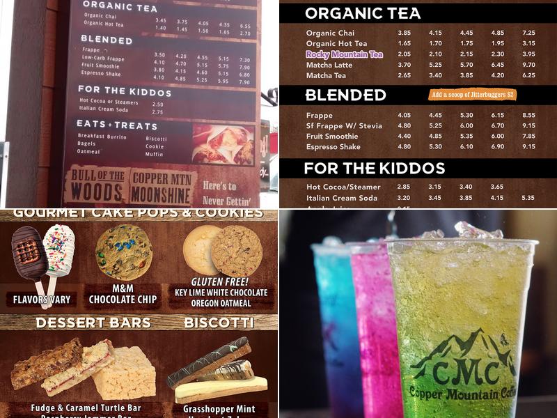 Copper Mountain Coffee Menu
