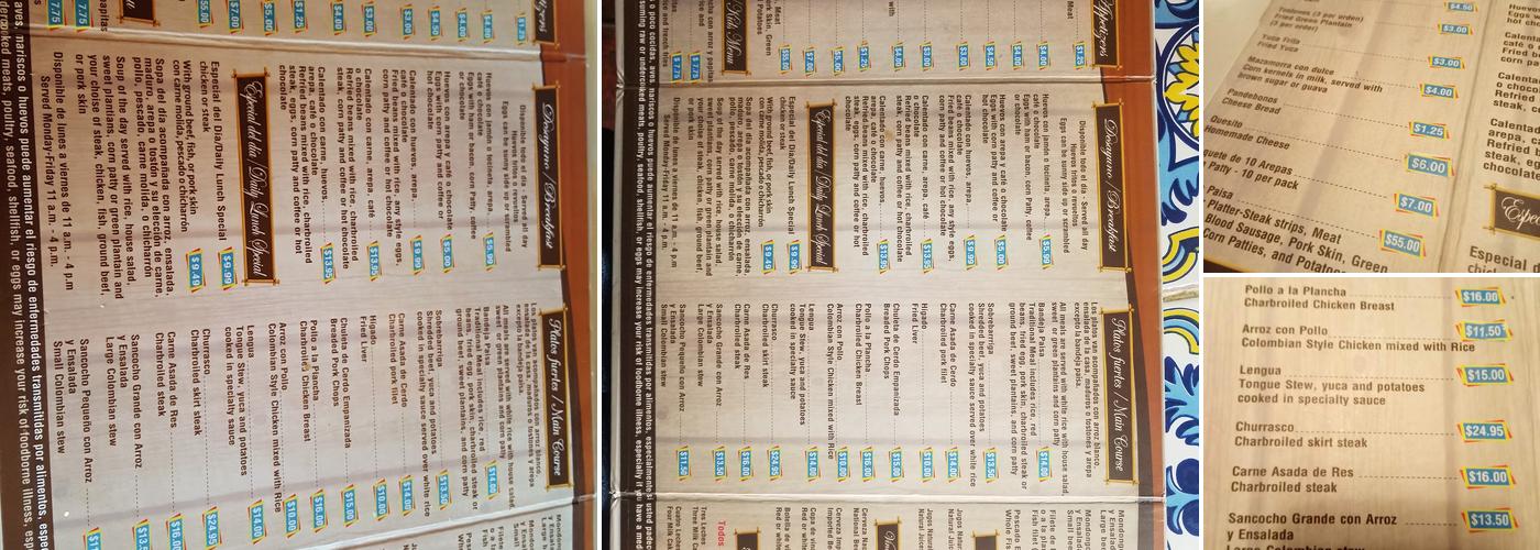 El Porton de la Flaca Menu