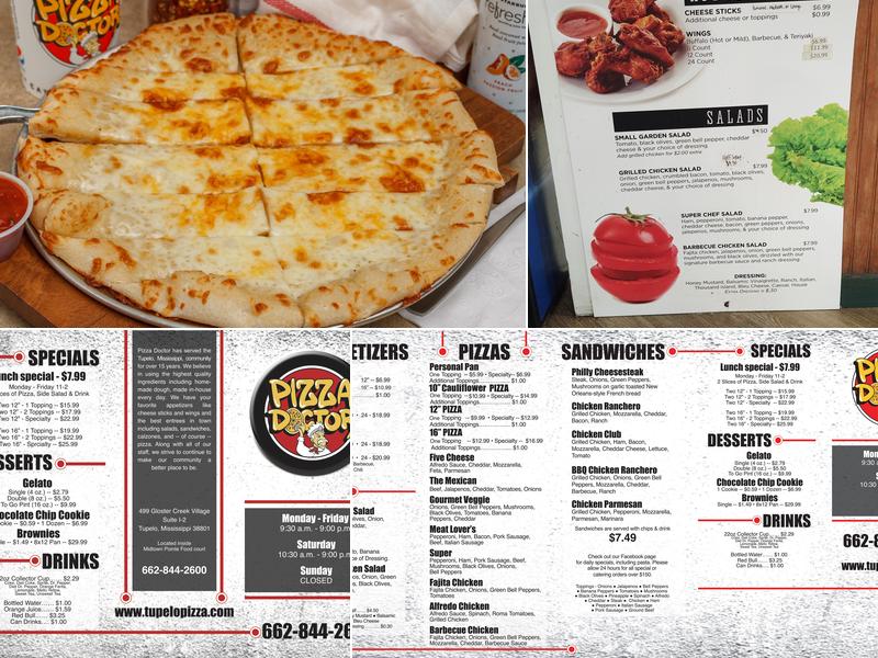 Pizza Doctor Menu