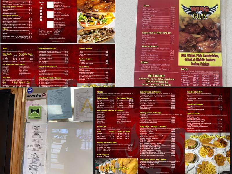 Wing Guys Menu
