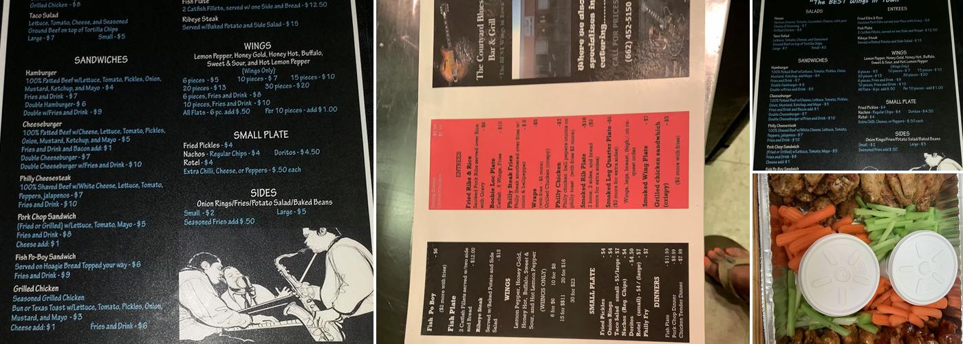Courtyard Blues Bar and Grill Menu
