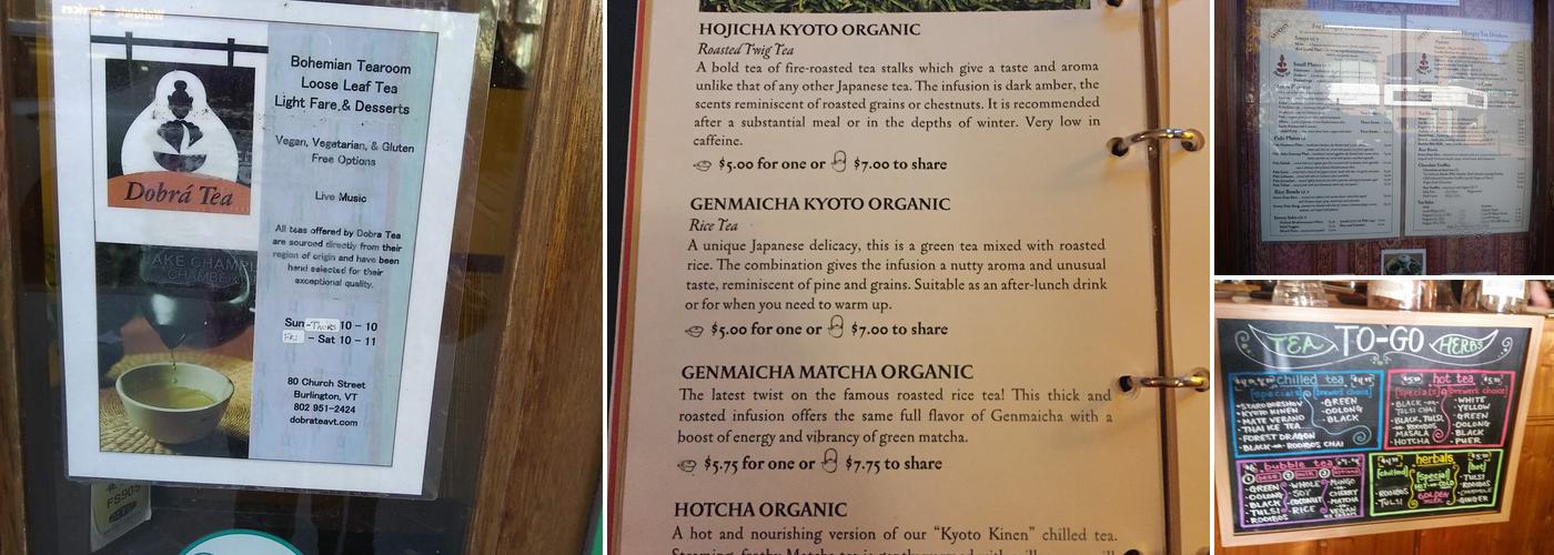 Dobra Tea Menu