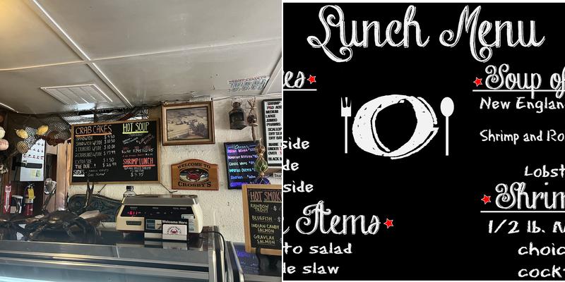 Crosby's Crab Company Menu