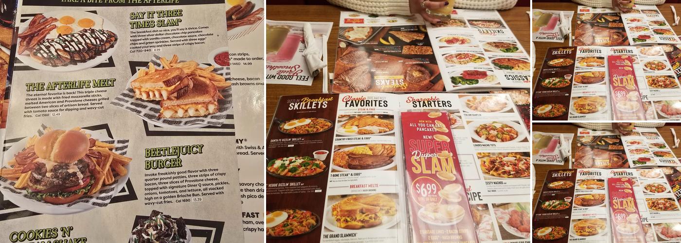 Denny's Restaurant Menu