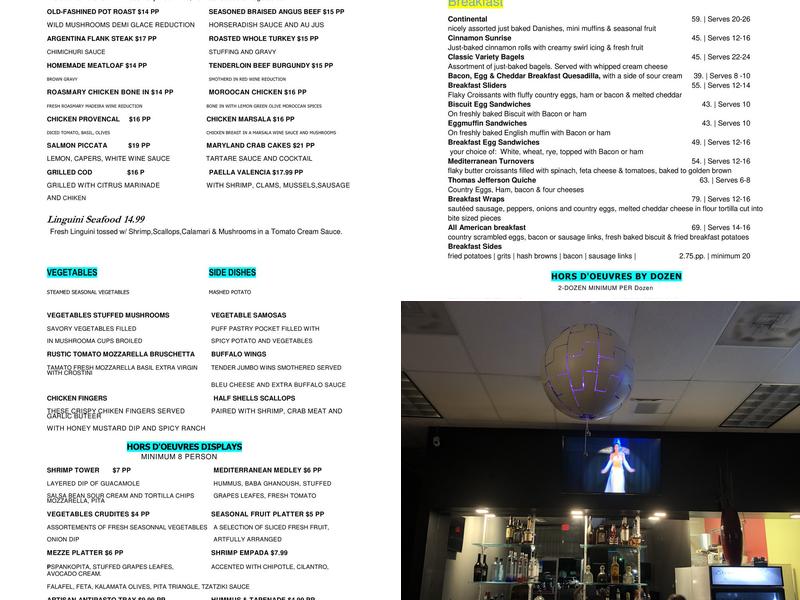 Napoli Bar and Lounge Menu