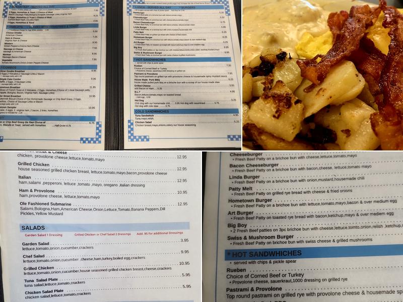 Our Hometown Diner Menu