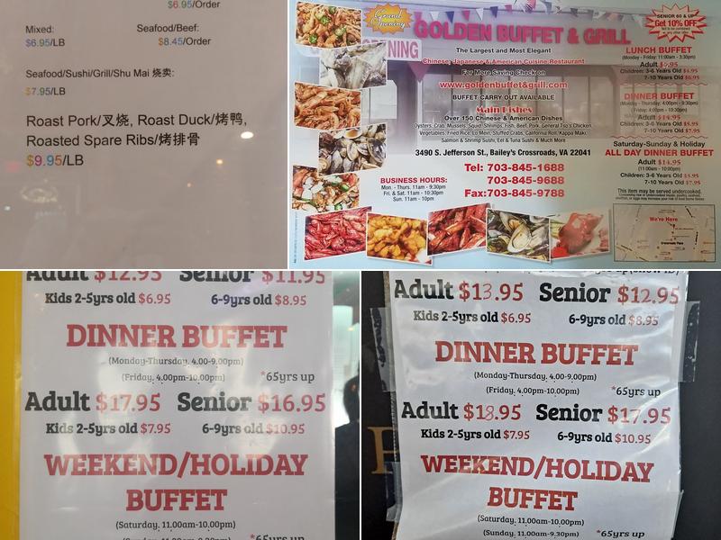 Golden Buffet & Grill Menu