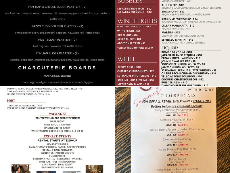 Cellar44 Menu