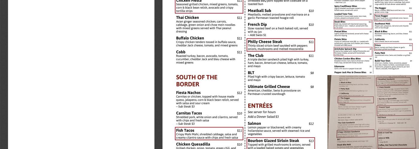 Kopper Keg South Menu