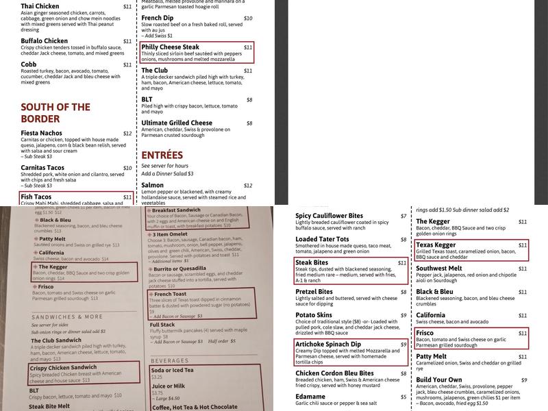 Kopper Keg South Menu