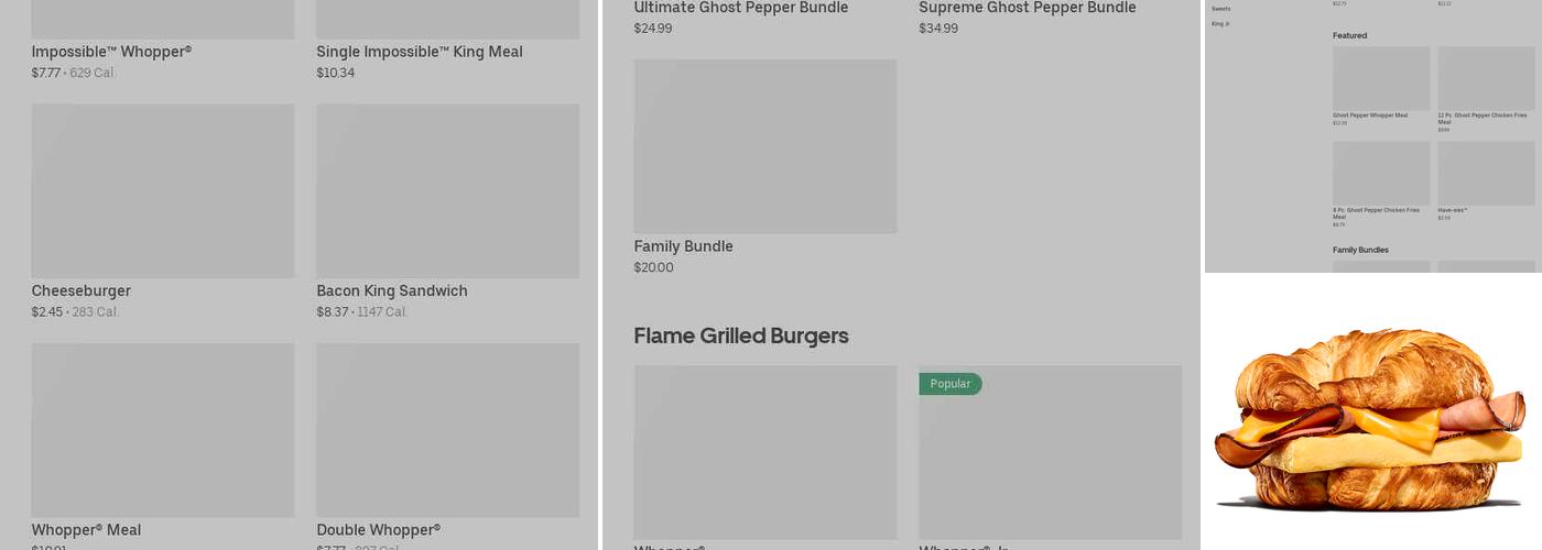 Burger King Menu