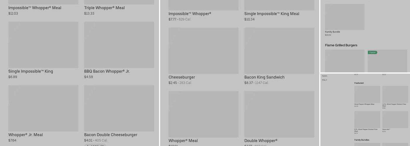 Burger King Menu