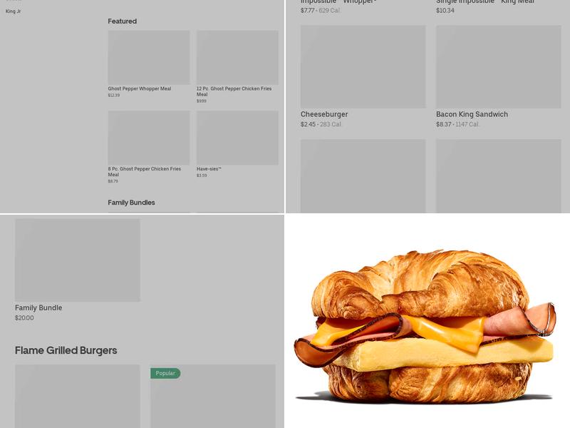 Burger King Menu
