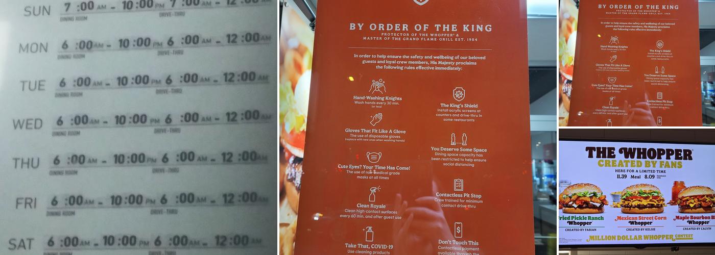 Burger King Menu