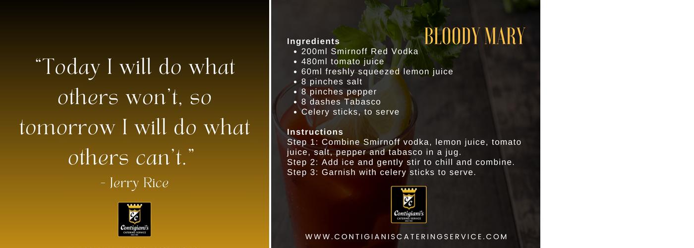 Contigiani's Catering Service Menu