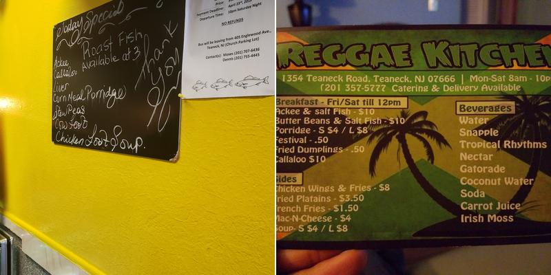 Reggae Kitchen Menu