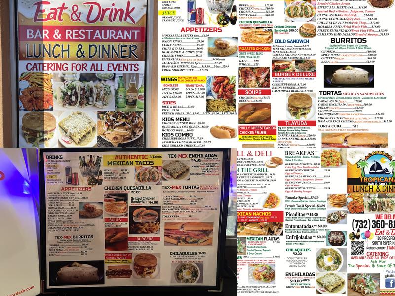 Acapulco Tropicana Bar & Grill Menu