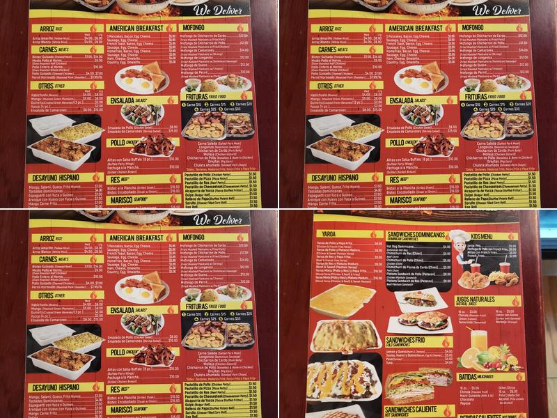 Fuego Sazon Menu